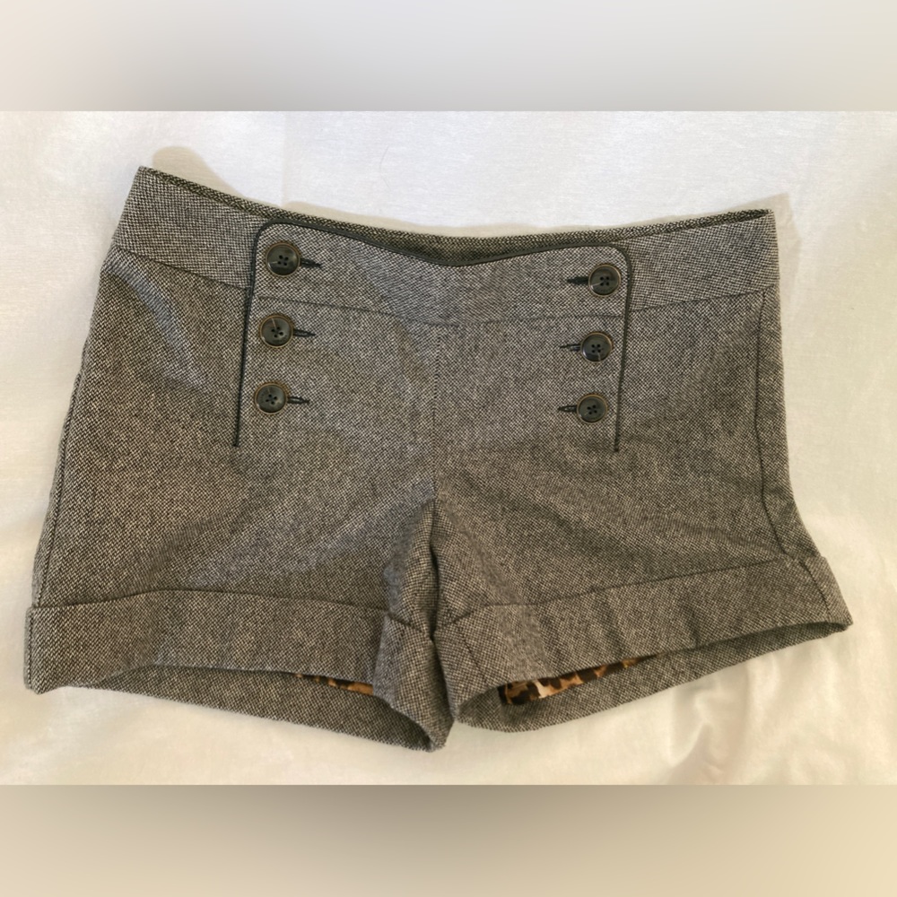 Express Design Studio, lined wool blend shorts